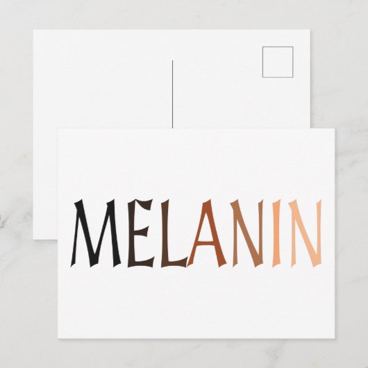 MELANIN Shades of Black Briefkaart (Voorkant / Achterkant)