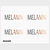 MELANIN Shades of Black Rechthoekige Sticker (Vel)