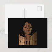 Melanin Shades of Brown Afro Queen Black History Uitnodiging Briefkaart (Voorkant / Achterkant)