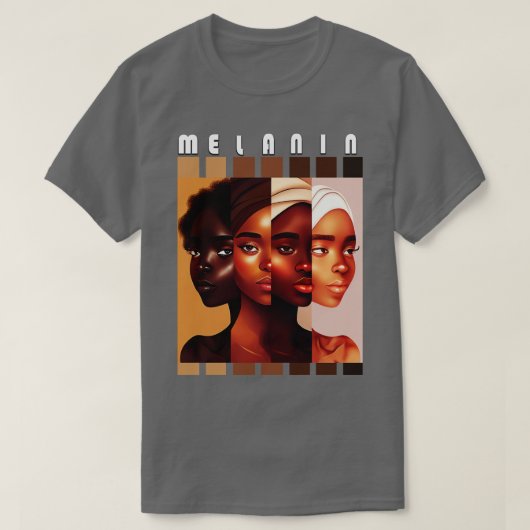 Melanin Shades Vrouwen Afrocentrisch Zwart Pride 1 T-shirt (Design voorkant)