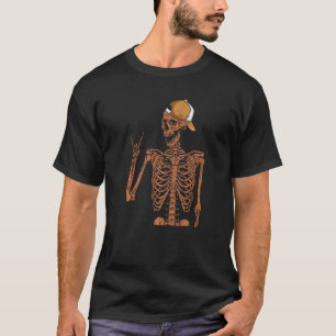 Melanin Skeleton Rock Hand Black History Maand BLM T-shirt