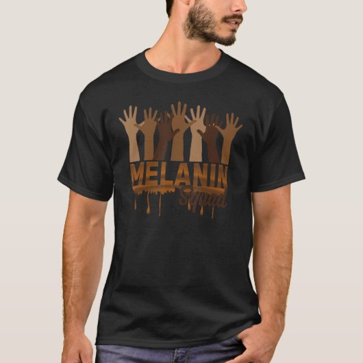 Melanin Squad Shades van Bruine Hands Black Pride T-shirt (Voorkant)