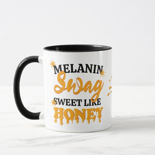 MELANIN Sweet like Honey SWAG Monogram Mok (Links)
