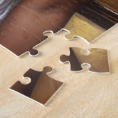 Melanin Twin Sisters Gemini Bibliotheek Kunst Legpuzzel (Zijkant)