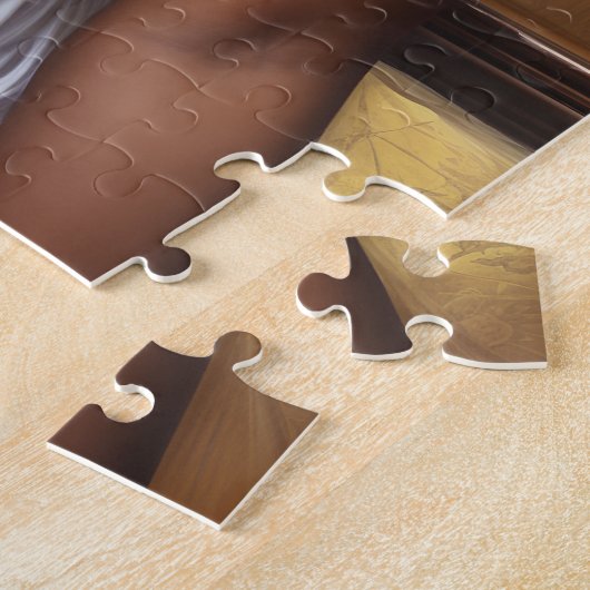 Melanin Twin Sisters Gemini Bibliotheek Kunst Legpuzzel (Zijkant)