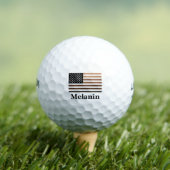 Melanin USA Flag African American Black History Golfballen (Insitu Shirt)