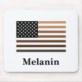 Melanin USA Flag African American Black History Muismat (Voorkant)