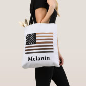 Melanin USA Flag African American Black History Tote Bag (Dichtbij)