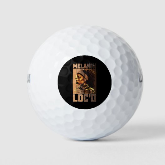 Melanin We Got It Loc's Black African Pride Golfballen (Voorkant)