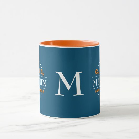 MELANIN Winning Formula Blauwgroen Monogram Mok (Midden)