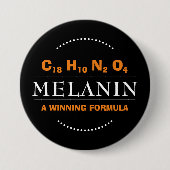 MELANIN Winning Formula Ronde Button 7,6 Cm (Voorkant)