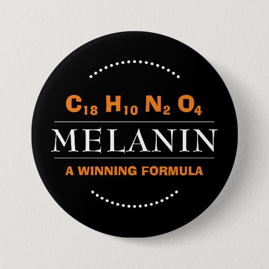 MELANIN Winning Formula Ronde Button 7,6 Cm (Voorkant)
