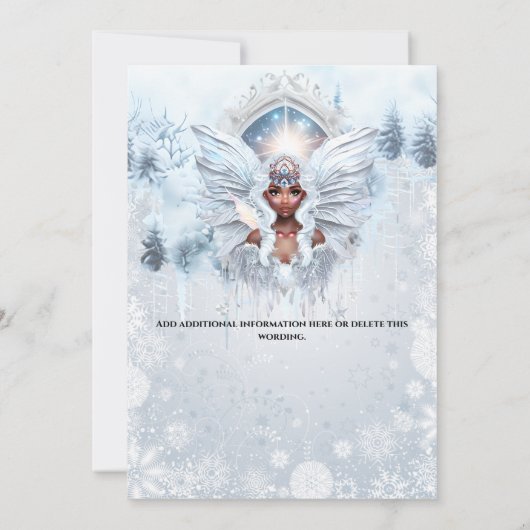 Melanin winter prinses sprookjesachtige portaal be kaart (Achterkant)