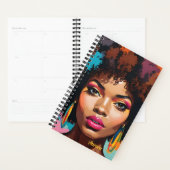 Melanin Woman w/Afro - Pop Art Inspired Planner (Display)