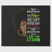 Melanin Women African American Pride Black History Cadeaupapier (Vlak)