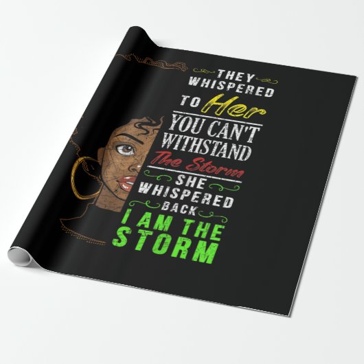 Melanin Women African American Pride Black History Cadeaupapier (Uitgerold)