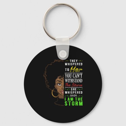 Melanin Women African American Pride Black History Sleutelhanger (Voorkant)