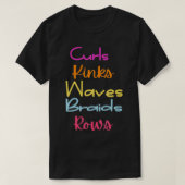 Melanin Womens Curls Kinks Waves Braids T-shirt (Design voorkant)