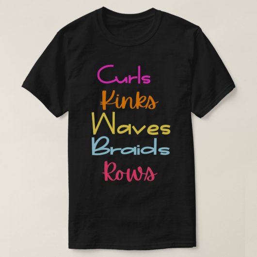 Melanin Womens Curls Kinks Waves Braids T-shirt (Design voorkant)