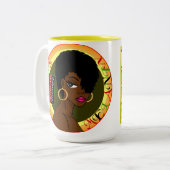 Melanine 100 tweekleurige koffiemok (Voorkant links)