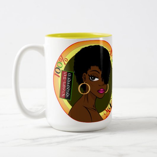 Melanine 100 tweekleurige koffiemok (Links)