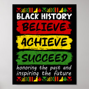 Melanine Afrika Zwarte Geschiedenis Maand Geloven Poster