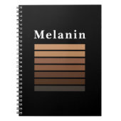 Melanine Afro-Amerikaanse zwarte geschiedenismaand Notitieboek (Voorkant)