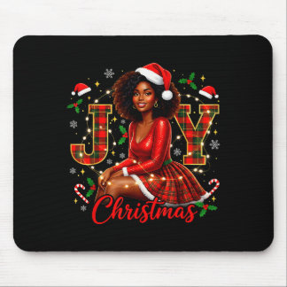 Melanine Afro slee Queen Kerstmis Afro-Amerikaans Muismat