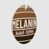 Melanine Altijd Poppin Zwart Geschiedenis Bruh Sis Ornament (voorkant)