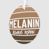 Melanine Altijd Poppin Zwart Geschiedenis Bruh Sis Ornament (voorkant)