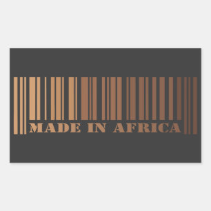 Melanine Barcode Design met trots gemaakt in Afrik Rechthoekige Sticker