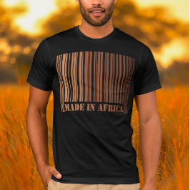 Melanine Barcode Design met trots gemaakt in Afrik T-shirt