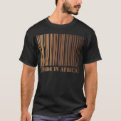 Melanine Barcode Design met trots gemaakt in Afrik T-shirt (Voorkant)