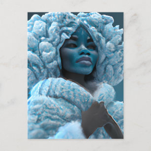 Melanine Bevriezing Koud Bevroren Zwart Prinses Briefkaart