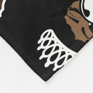 Melanine bruid met Afro Fleece Deken