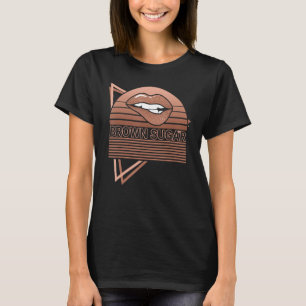 Melanine Bruine Huidlippen Zwart Geschiedenis Brui T-shirt