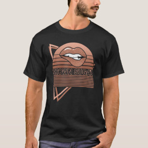 Melanine Bruine Huidlippen Zwart Geschiedenis Brui T-shirt