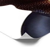 Melanine Chic Afro Schoonheid met Gouden Glans Acc Poster (Hoek)