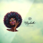 Melanine Chic Afro Schoonheid Nep Holografische Sa Raamsticker (Vel 3)