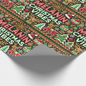 Melanine Christmas Vibes Wrapping Paper Cadeaupapier (Hoek)