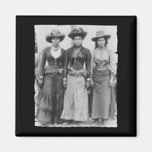 Melanine cowgirls zwarte geschiedenis maand Afrika Magneet