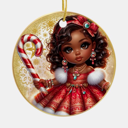 Melanine Cutie Keramisch Kerstornament Ornament (Voorkant)