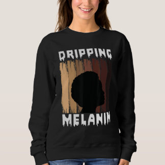 Melanine druipende Melanine Vrouwen Zwarte Meisje Trui