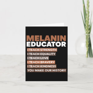 Melanine Educator Idee voor Vrouwen Zwarte Leraar Kaart