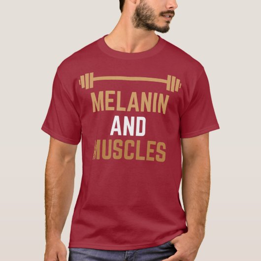 Melanine en Muscles zwarte fitness T-shirt (Voorkant)