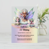 Melanine fee shimmer vleugels betoverde pixies kaart (Staand voorkant)