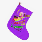 Melanine groeit en gloeit grote kerstsok (Voorkant (Hangend))