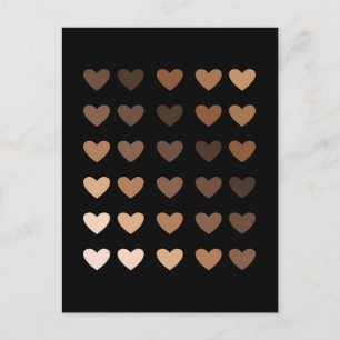 Melanine harten voor gesmolten afrikaanse trots briefkaart