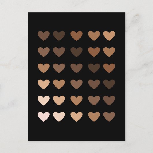 Melanine harten voor gesmolten afrikaanse trots briefkaart (Voorkant)