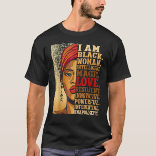 Melanine Huid Meisje Vrouwen Empowerment Zwarte Ge T-shirt
